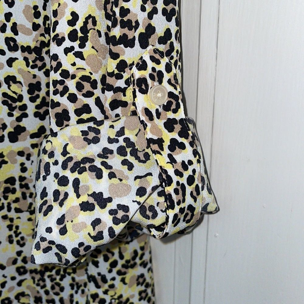Talbots Leopard Print Thin Polyester Button Down … - image 5